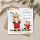 Personalised Football Bear Birthday Wrapping Paper