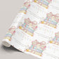 Personalised 70th Birthday Wrapping Paper Book Lover