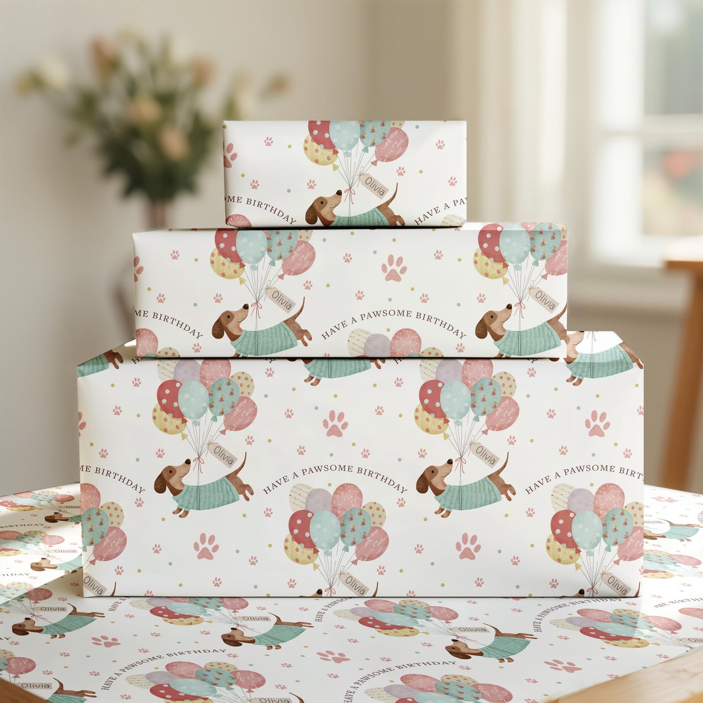 Personalised Dog Birthday Wrapping Paper
