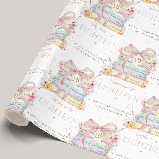 Personalised 18th Birthday Wrapping Paper