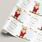 Personalised Football Bear Birthday Wrapping Paper
