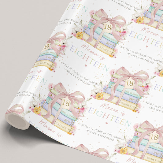 Personalised 18th Birthday Wrapping Paper