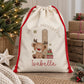 Personalised Initial Christmas Sack with Reindeer