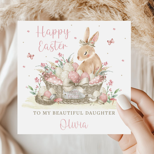 Personalised Girl's Easter Card