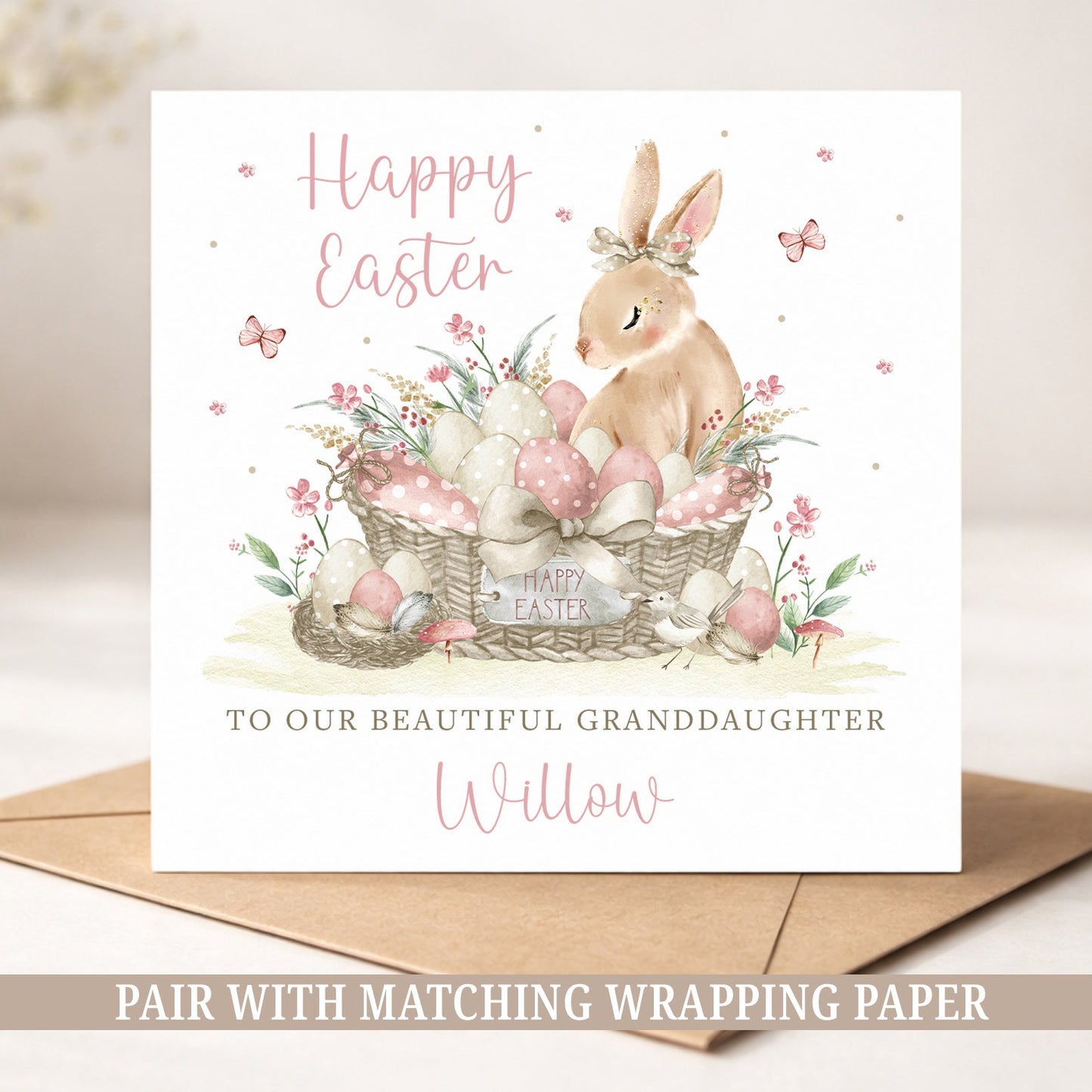 Personalised Girl's Easter Card