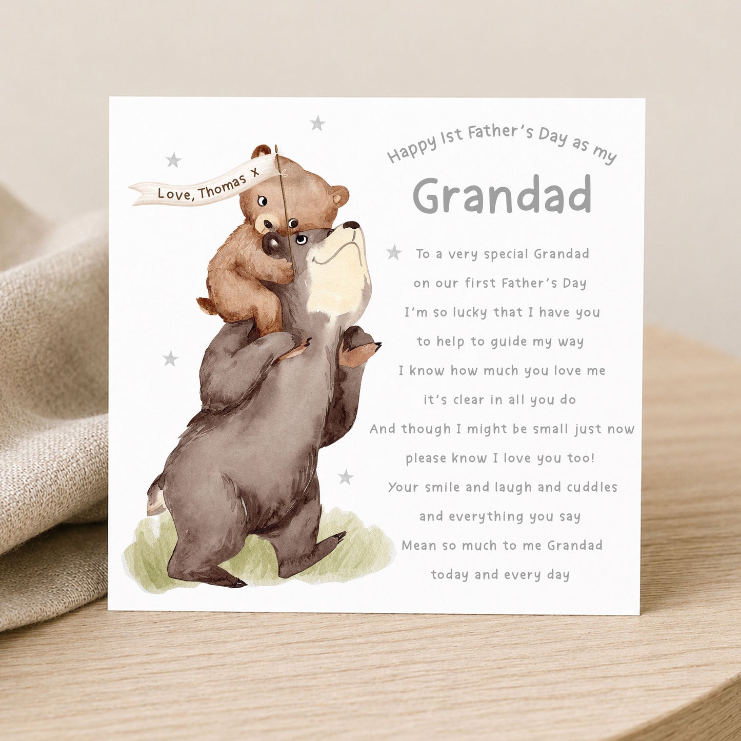 First Fathers Day Card For Papa