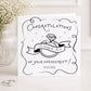 Personalised Engagement Card | Black & White Ring Design