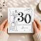 Personalised Black & White 30th Birthday Wrapping Paper