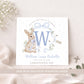 Personalised Blue Bunny Christening Baptism Card