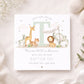 Personalised Grandson Christening, Baptism Card - Safari Animals