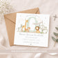 Personalised Grandson Christening, Baptism Card - Safari Animals