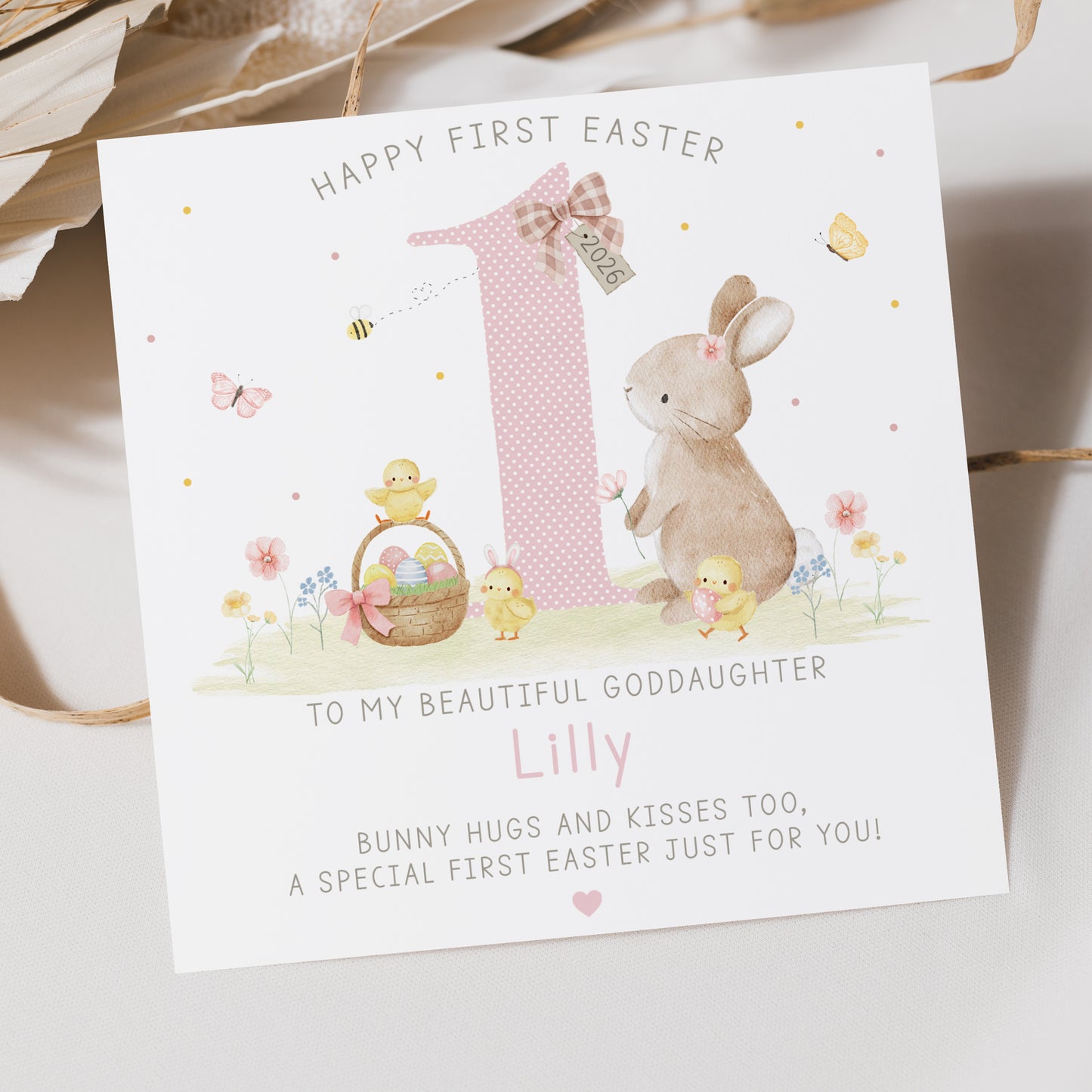 Personalised Girl's First Easter Card
