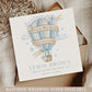 Personalised New Baby Boy's Hot Air Balloon Card