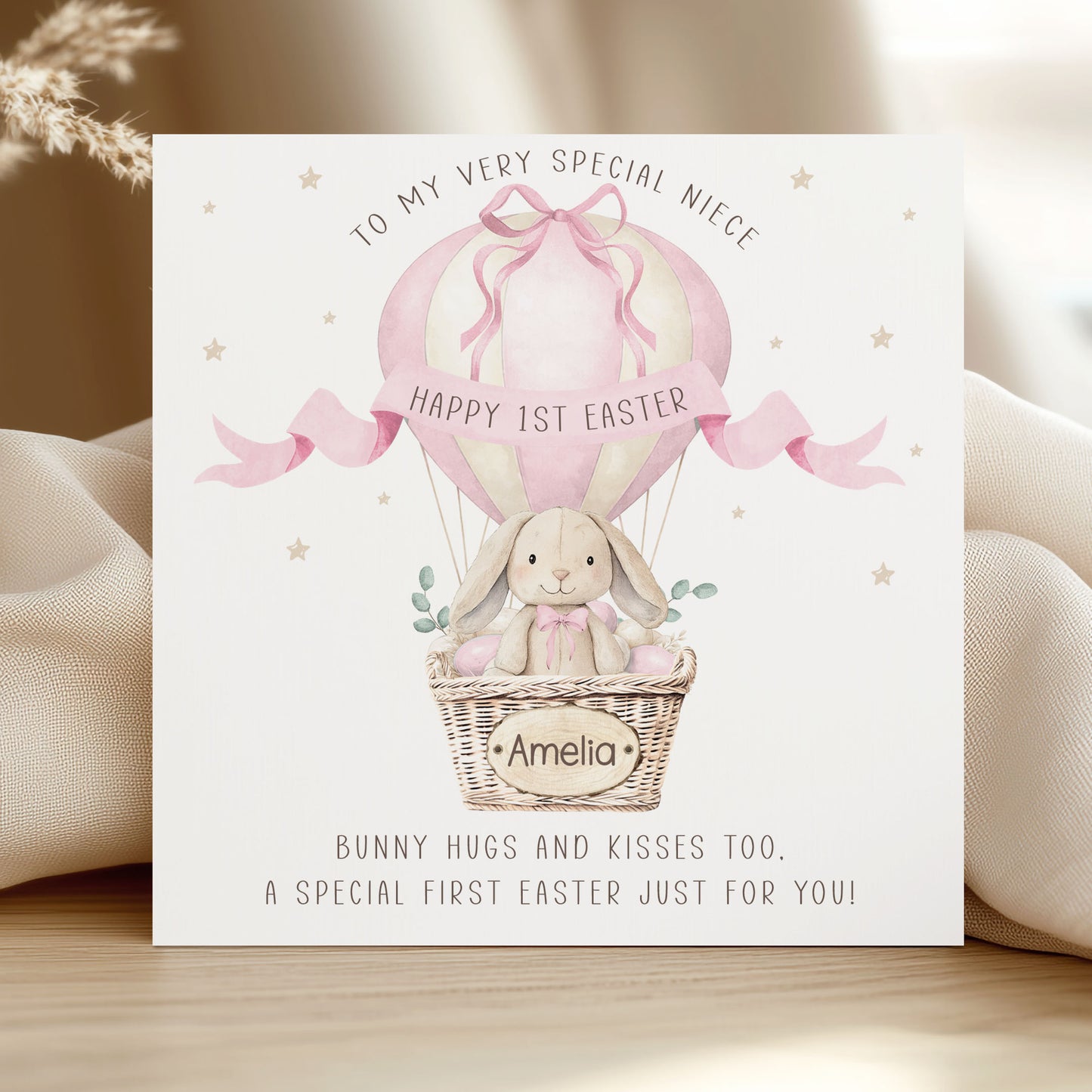 Personalised Girl's First Easter Card