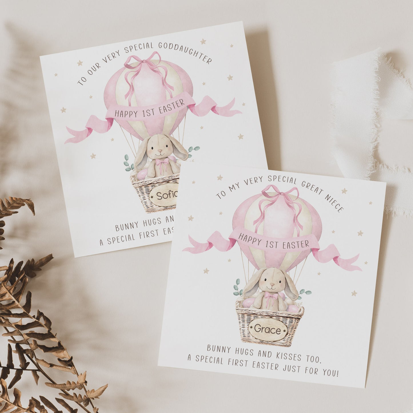 Personalised Girl's First Easter Card