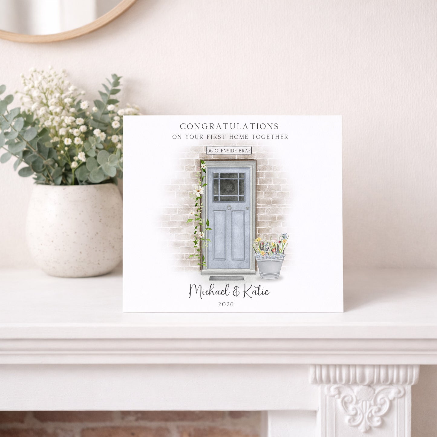 Personalised New Home Front Door Card