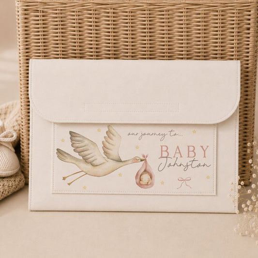 Baby Girl Pregnancy Notes Folder