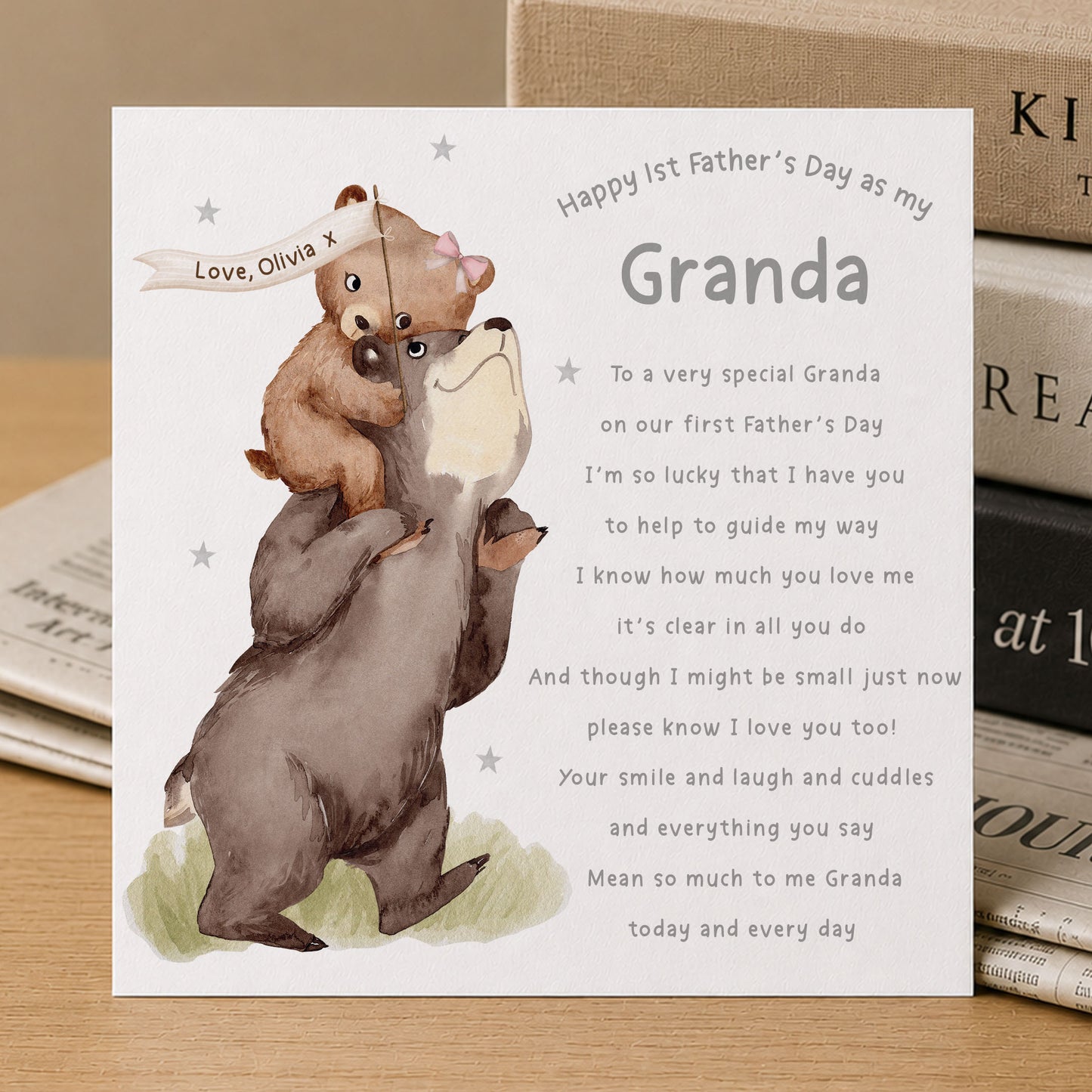 First Fathers Day Card For Papa