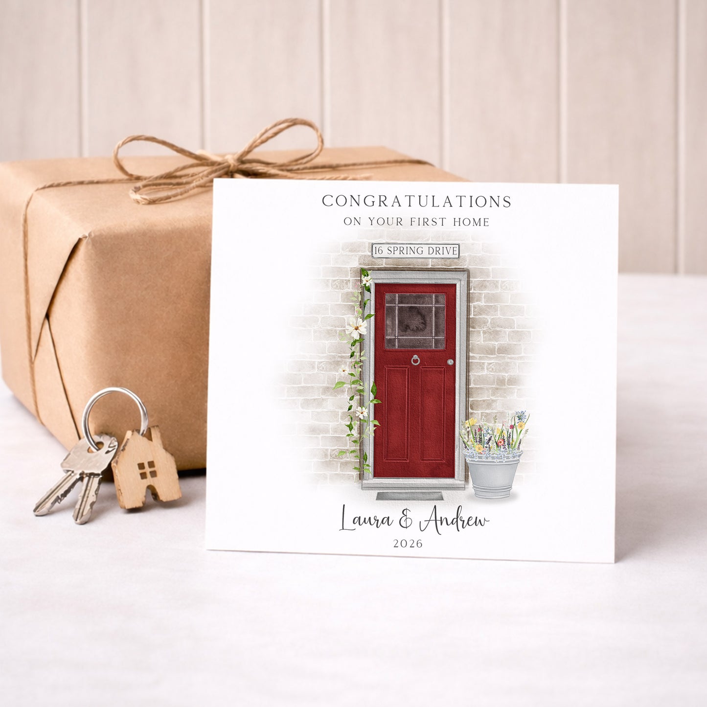 Personalised New Home Front Door Card
