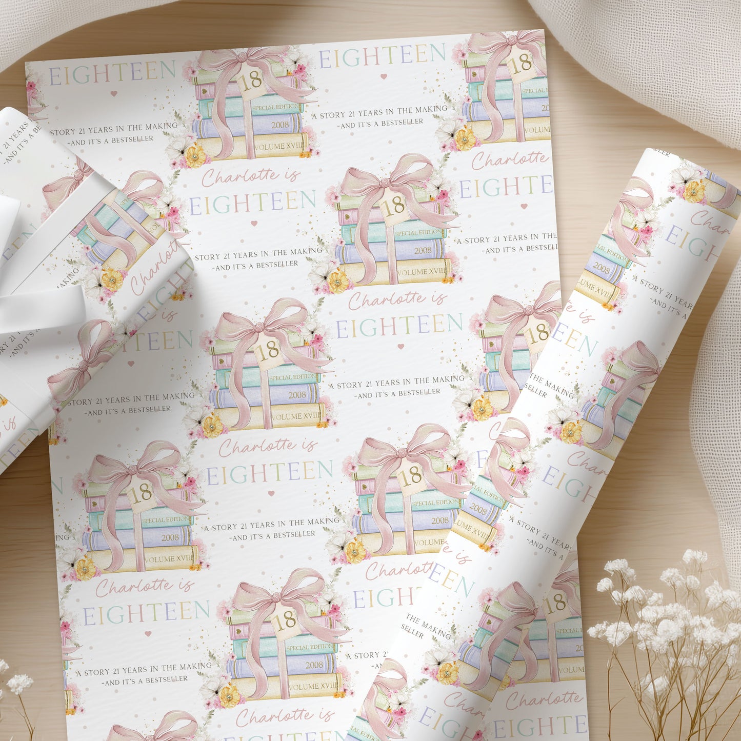 Personalised 18th Birthday Wrapping Paper