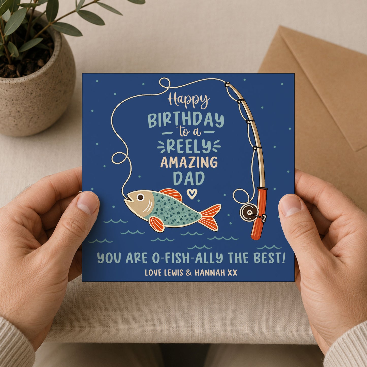 Personalised Fishing Birthday Gift Wrapping Paper
