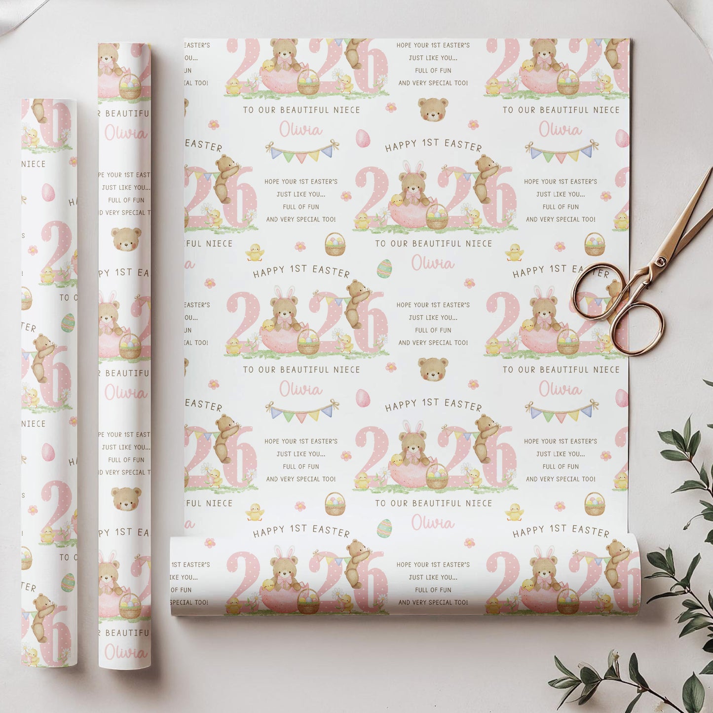 Personalised Girl's First Easter Card