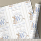 Personalised Blue Bunny Christening Naming Day Wrapping Paper