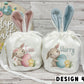 Personalised Small Easter Bunny Drawstring Bag - 4 Designs