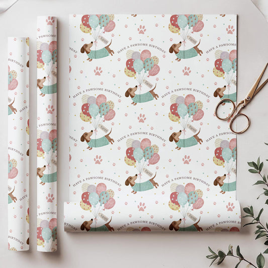 Personalised Dog Birthday Wrapping Paper