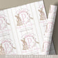 Personalised Christening, Naming Day Wrapping Paper - Pink Bunny