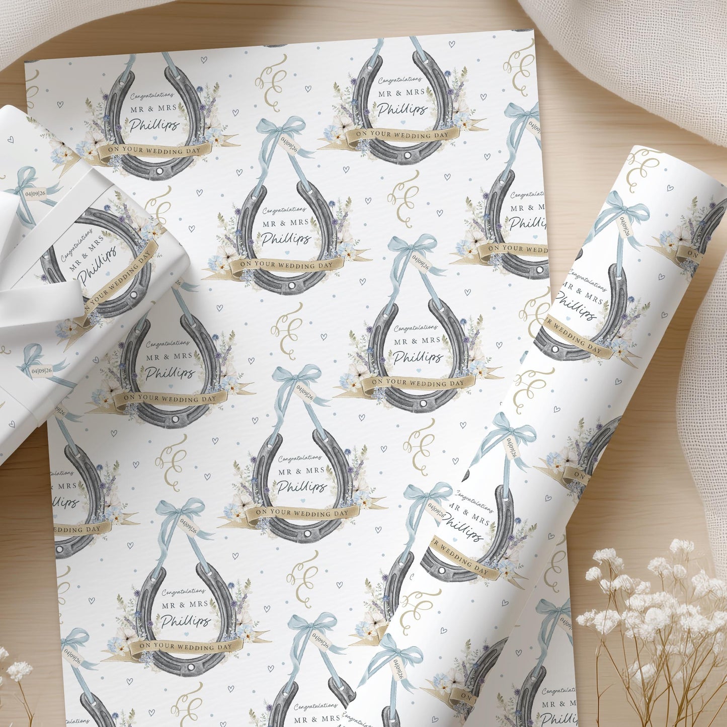 Personalised Wedding Wrapping Paper