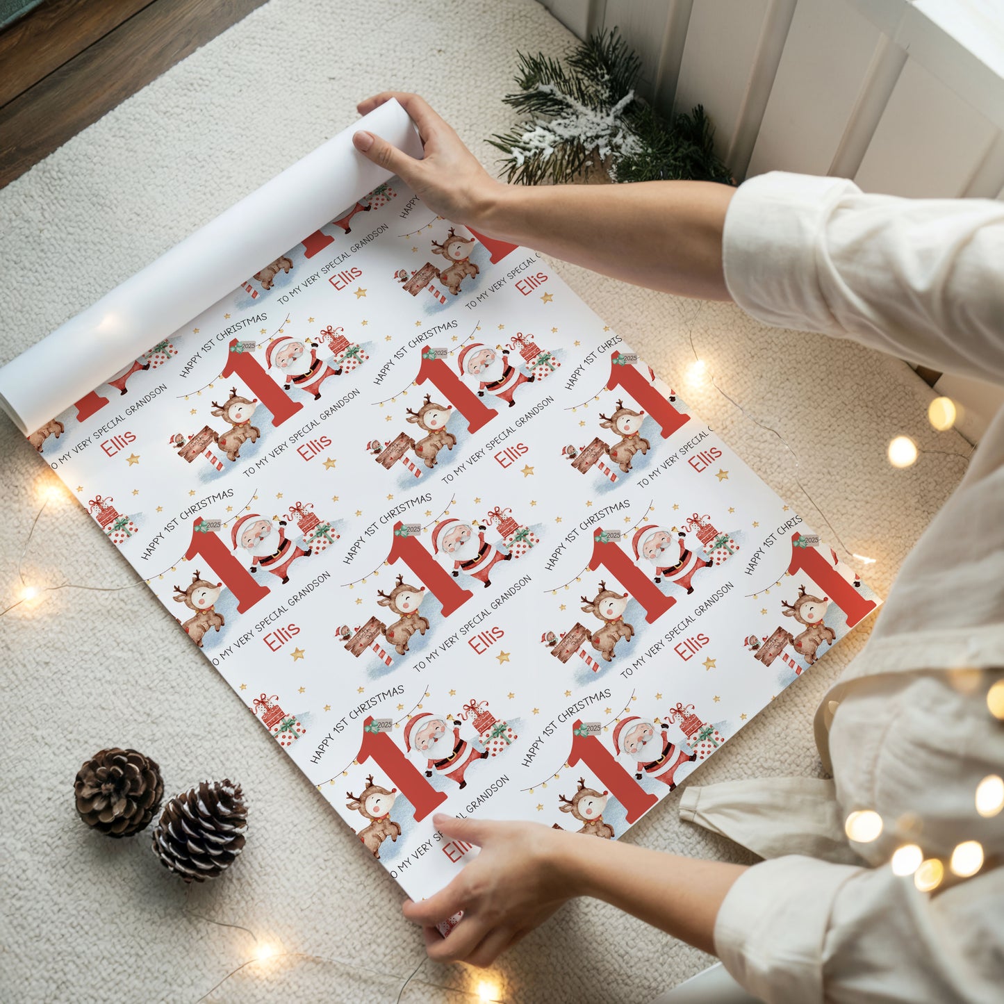 Personalised Baby's First Christmas Card