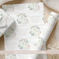 Personalised Green Eucalyptus Baby Boy's Christening Naming Day Wrapping Paper