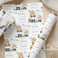 Personalised Football Bear Birthday Wrapping Paper