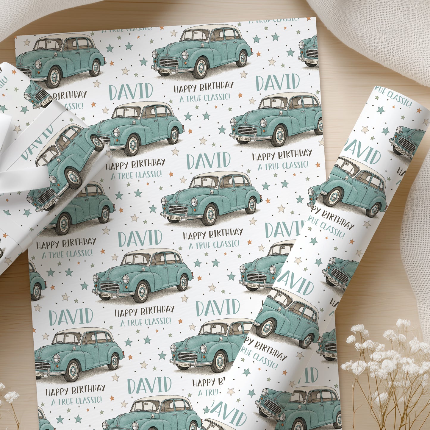 Personalised Classic Car Birthday Card