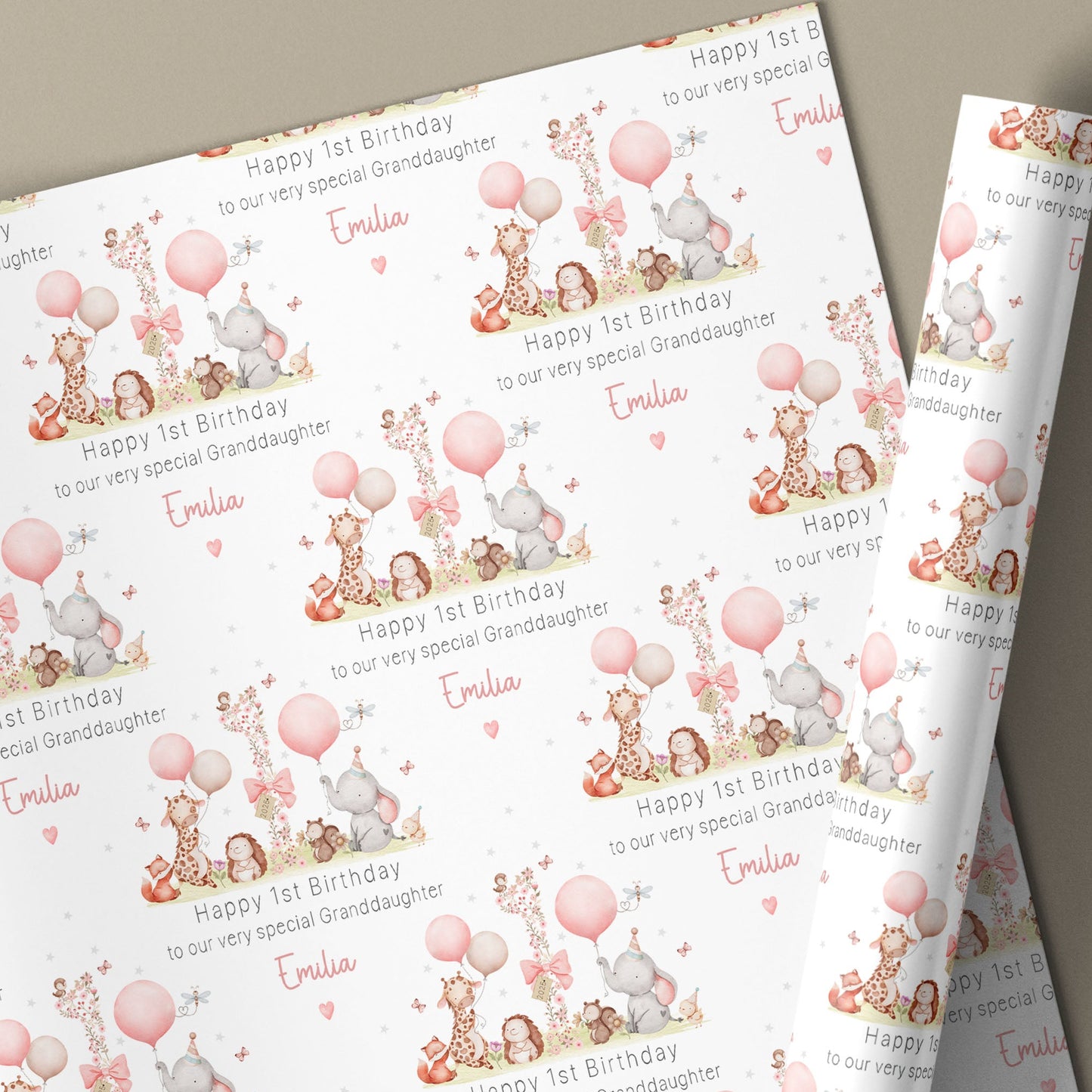 Personalised Girl's 1st Birthday Card