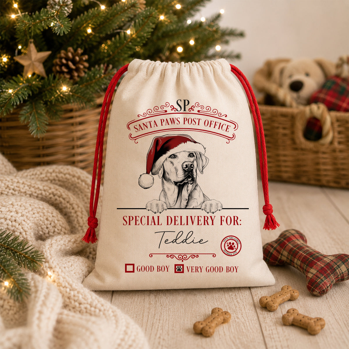 Personalised Dog Christmas Sack