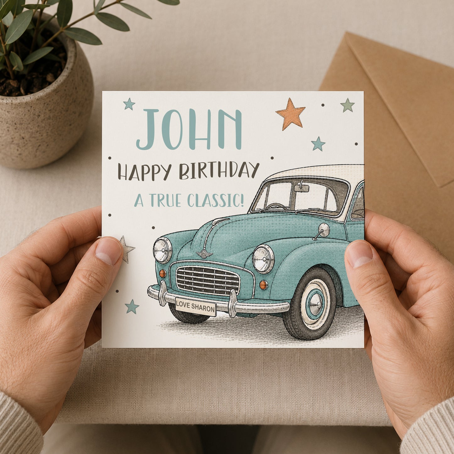 Personalised Classic Car Birthday Card