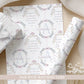 Personalised Girl's Christening Baptism Naming Day Floral Wreath Wrapping Paper