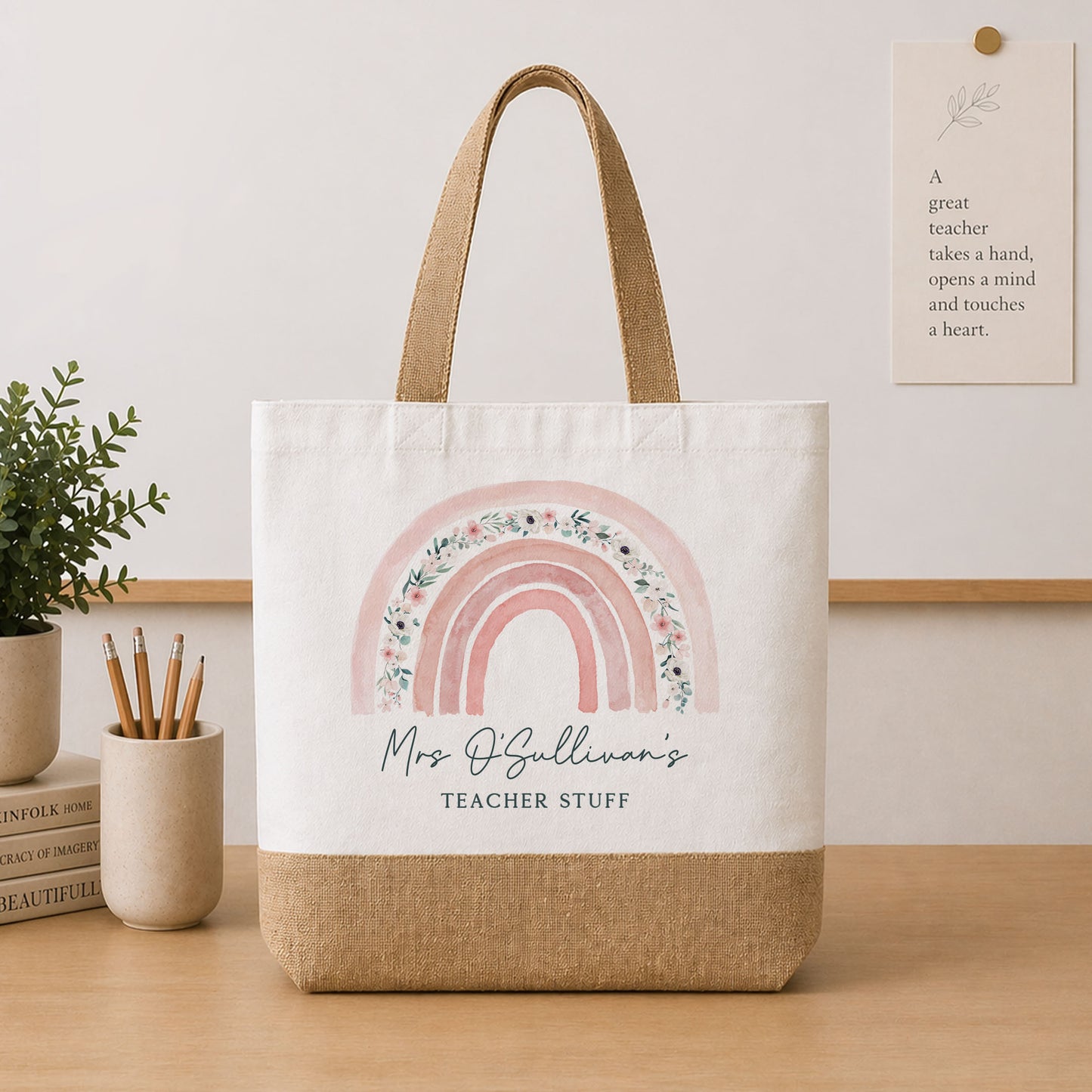 Teaching Assistant Jute Bag Personalised