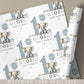 Personalised 1st Birthday Gift Wrapping Paper Blue Elephant