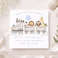 Personalised Son Christening, Baptism Card - Safari Train