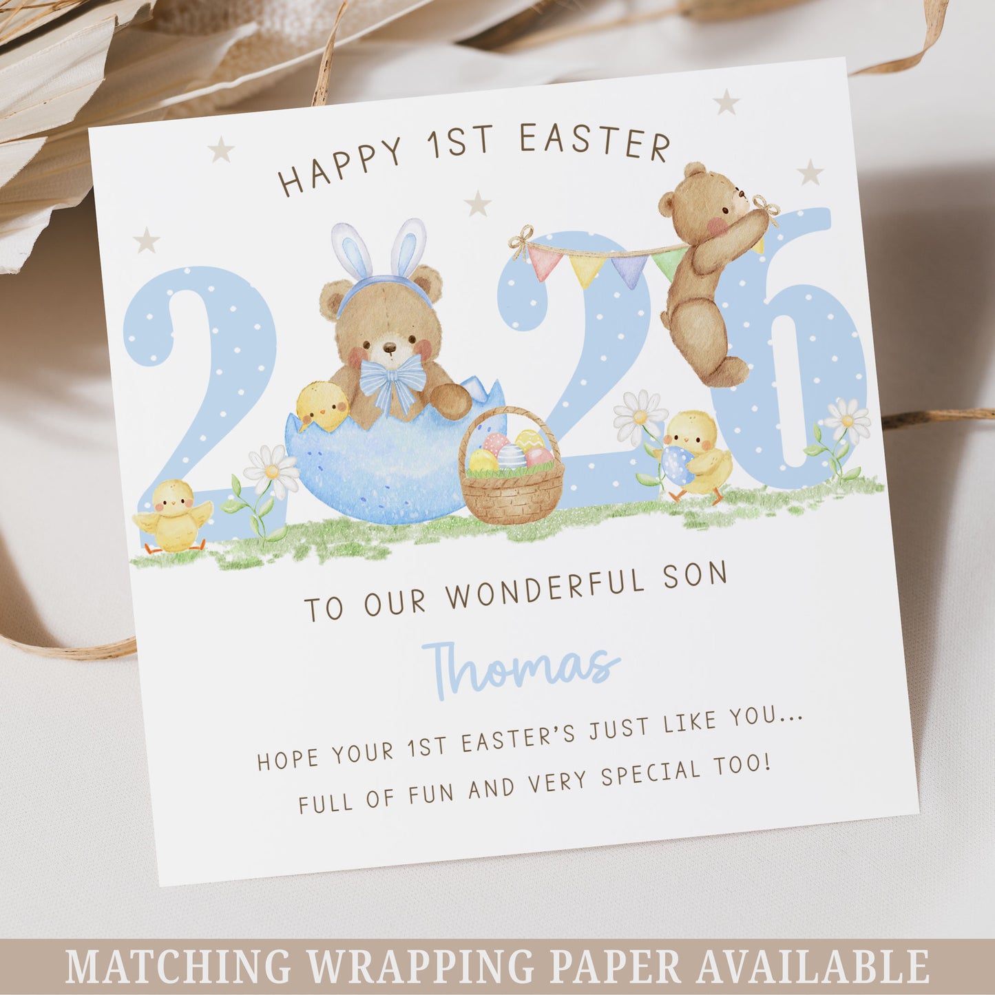 Personalised Boy's First Easter Card