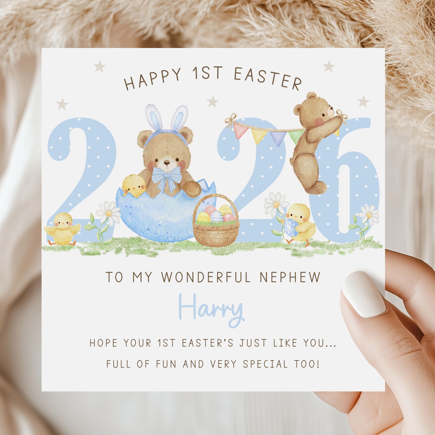 Personalised Boy's First Easter Card
