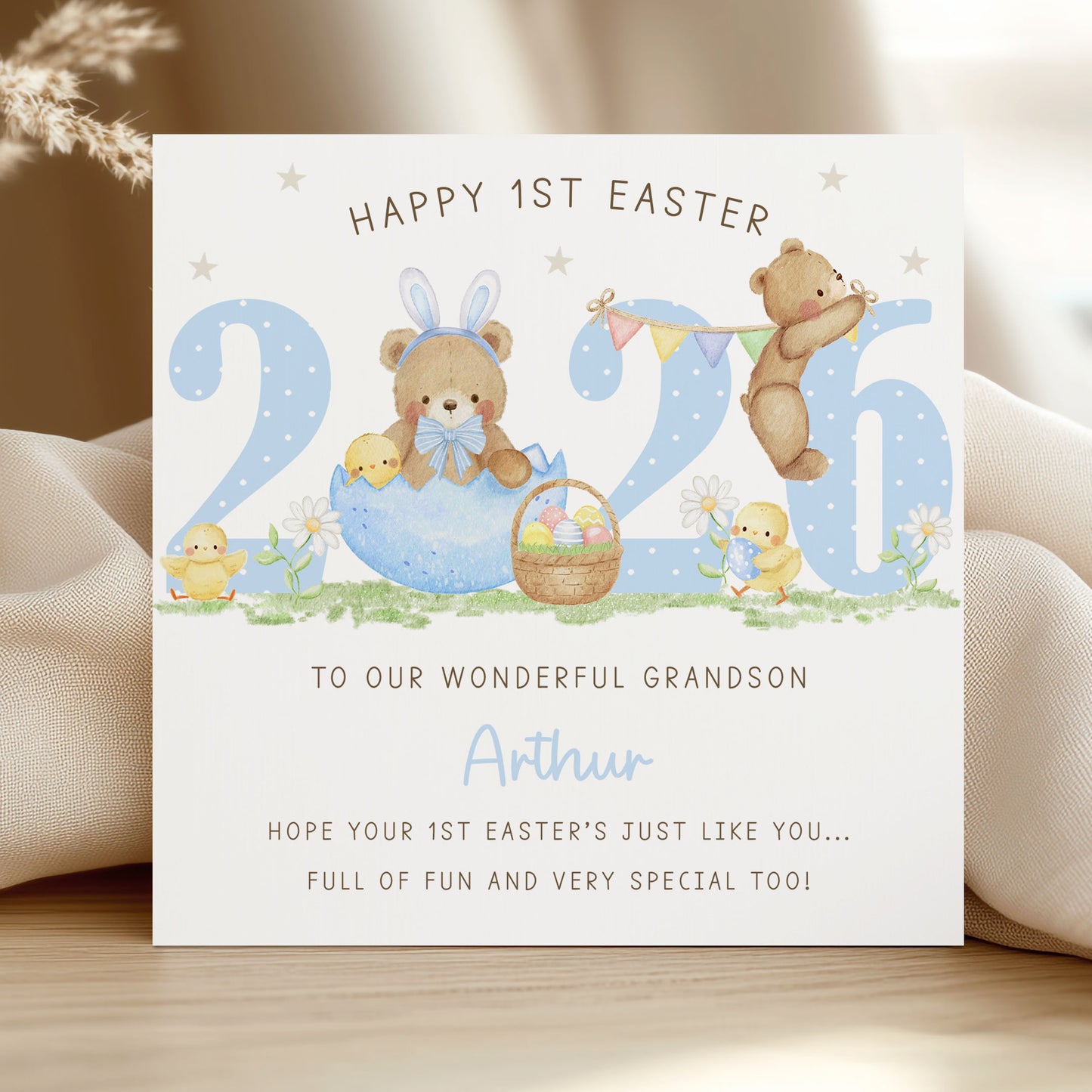 Personalised Boy's First Easter Card