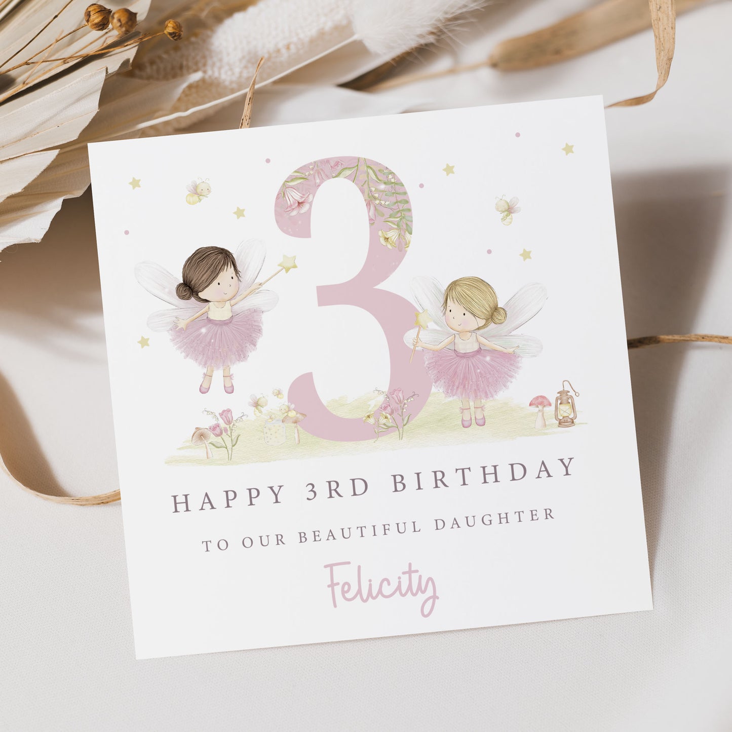 Personalised Girl's Fairy Birthday Card