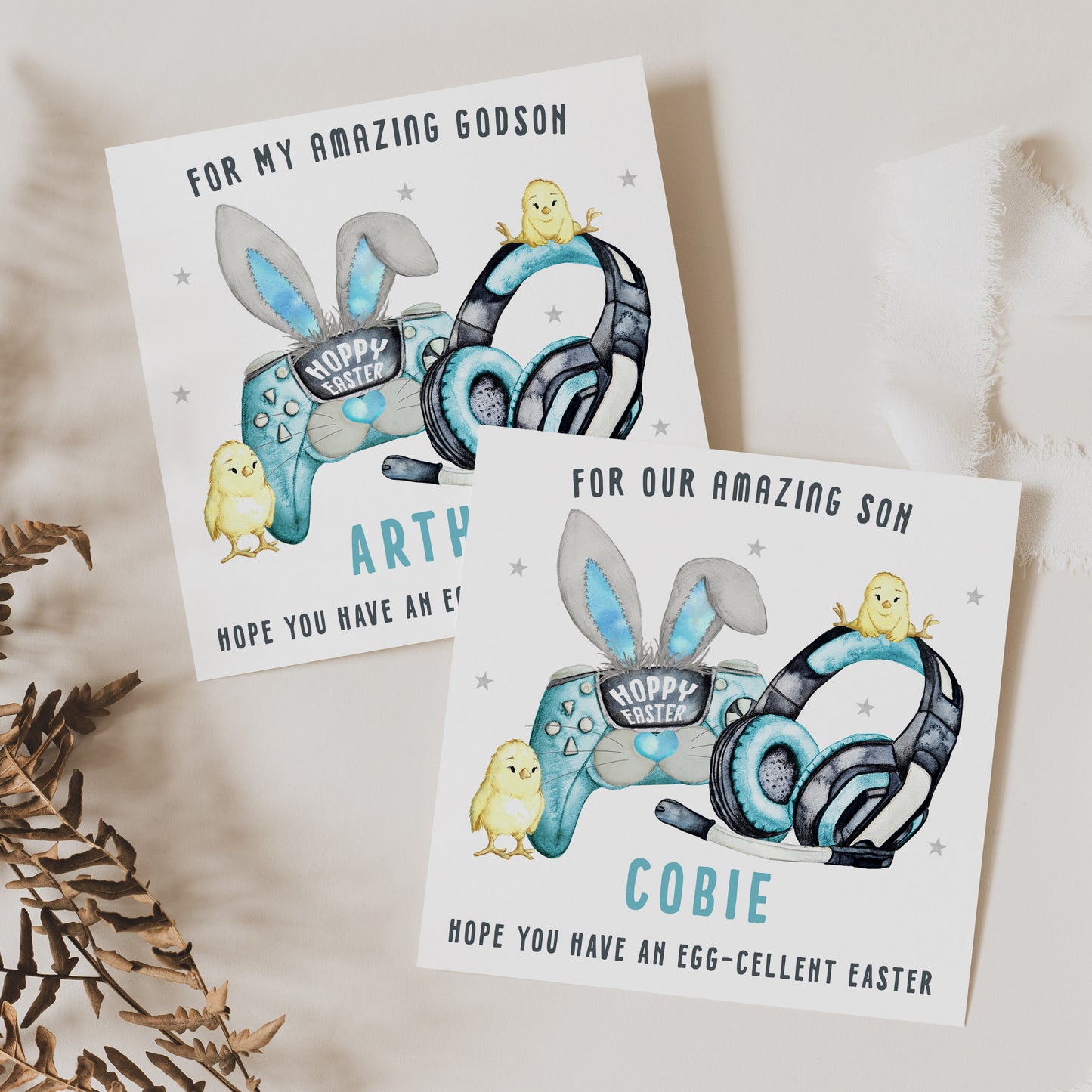 Personalised Gaming Easter Card for Boys