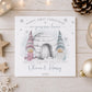 Personalised First Christmas in New Home Card – Christmas Gnome Couple