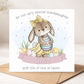 Personalised Girl's Bunny Easter Card