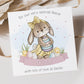 Personalised Girl's Bunny Easter Card
